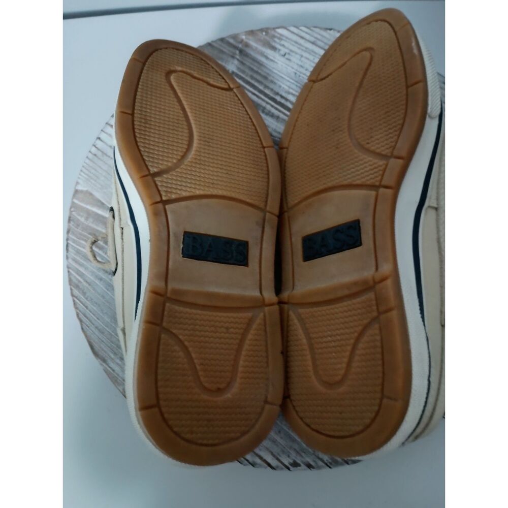BASS Beige Cayman Loafer Leather Lace Boat Shoes - QAG2 - Women's Size 8.5 - Picture 6 of 7
